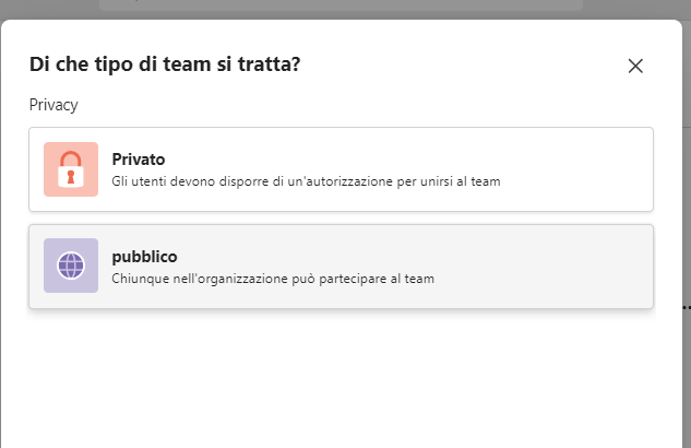 team pubblico o privato